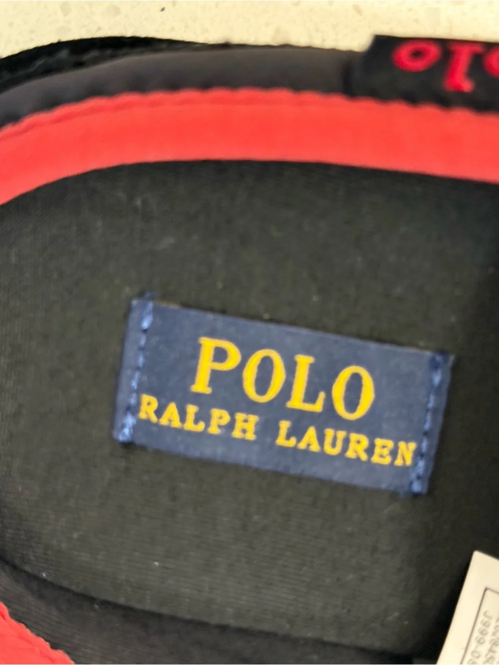 Polo by Ralph Lauren Gray Quilted Slip-On Slippers with Red Polo Logo